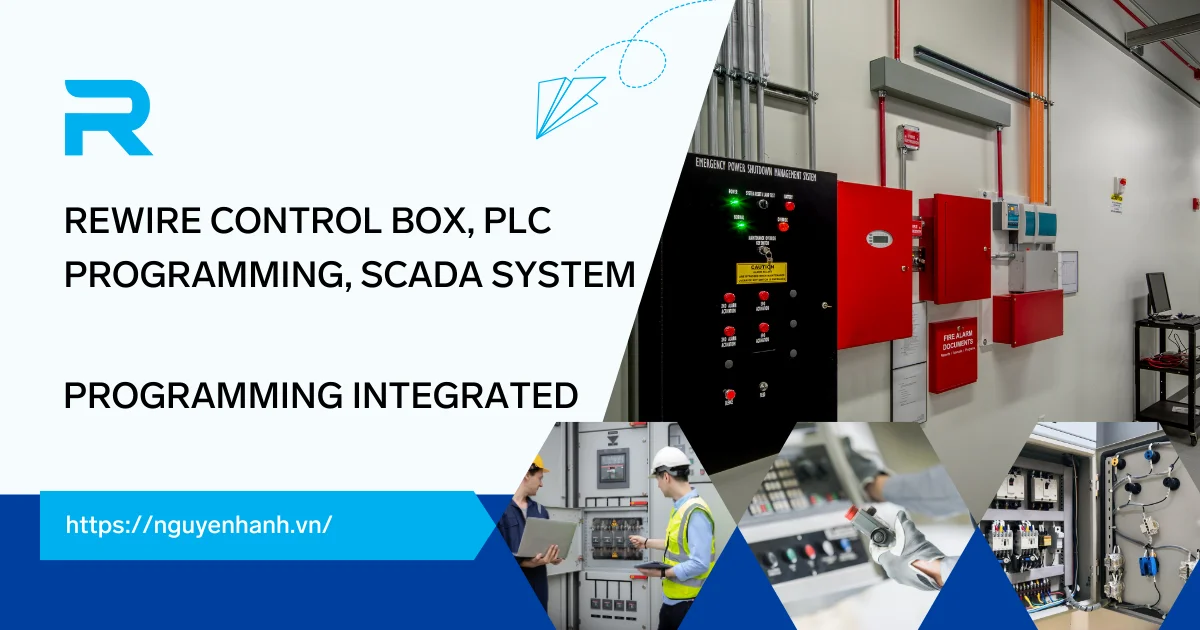 Rewire control box, PLC programming, SCADA system