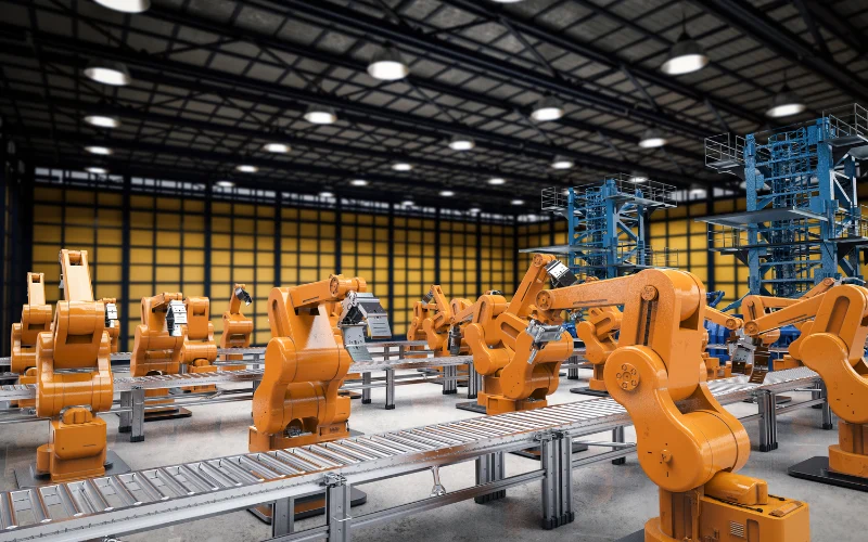 Các robot công nghiệp được thiết kế để thực hiện các nhiệm vụ cụ thể với độ chính xác và tốc độ cao.