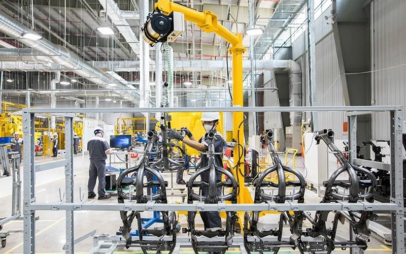 Cấu tạo và thành phần chính của dây chuyền lắp ráp xe máy