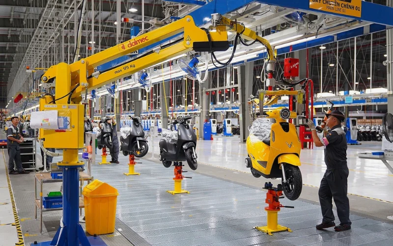 Ưu điểm của dây chuyền lắp ráp xe máy hiện đại
