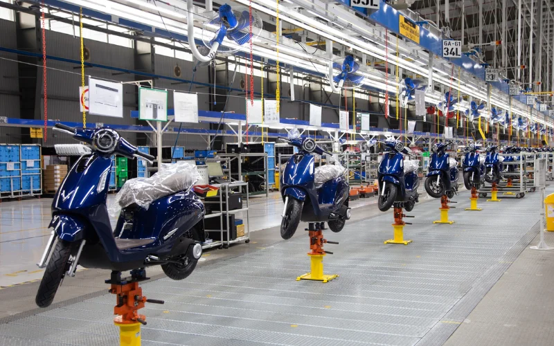Cấu trúc chung của dây chuyền lắp ráp xe máy điện